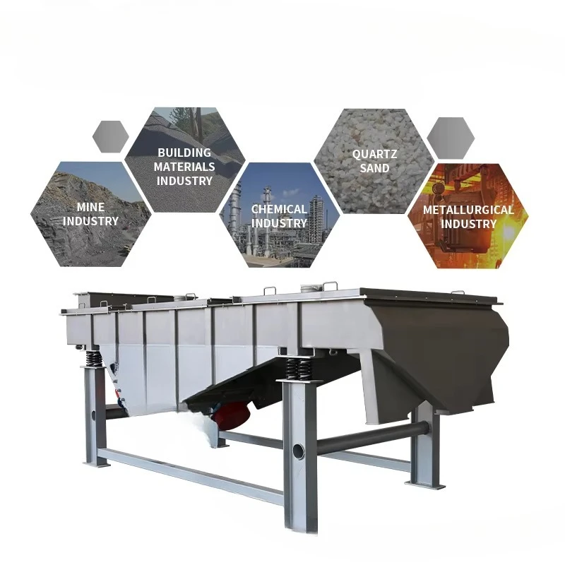 Mining Industry Sifter Gypsum Powder Sieving Linear Vibrating Screen Vibration Screening Separator Linear Vibrator Sieve Machine
