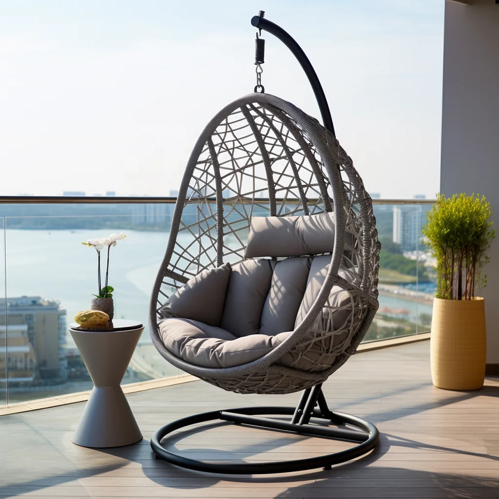 

High Quality Wholesale Egg Wicker Swing Hanging Rattan Chair Outdoor Furniture Hammock for Garden Patio Park Use
