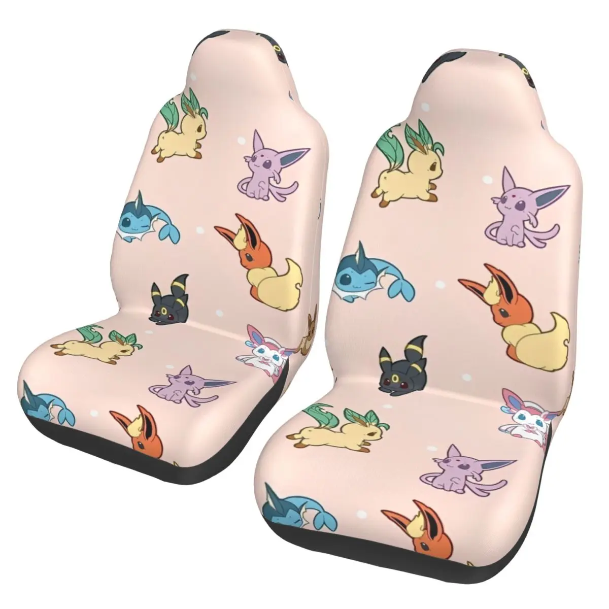 

Cute Cartoon Manga Poke-Mon Universal Car Seat Cover Waterproof For SUV Car Seat Cushion Polyester Car Accessories