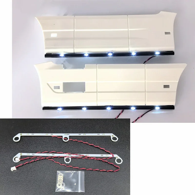 Trailer Bottom Light Side Skirt Decorative LED Light for 1/14 Tamiya RC Truck Trailer Tipper Volvo FH16XL 750 4X2 56375 DIY Part