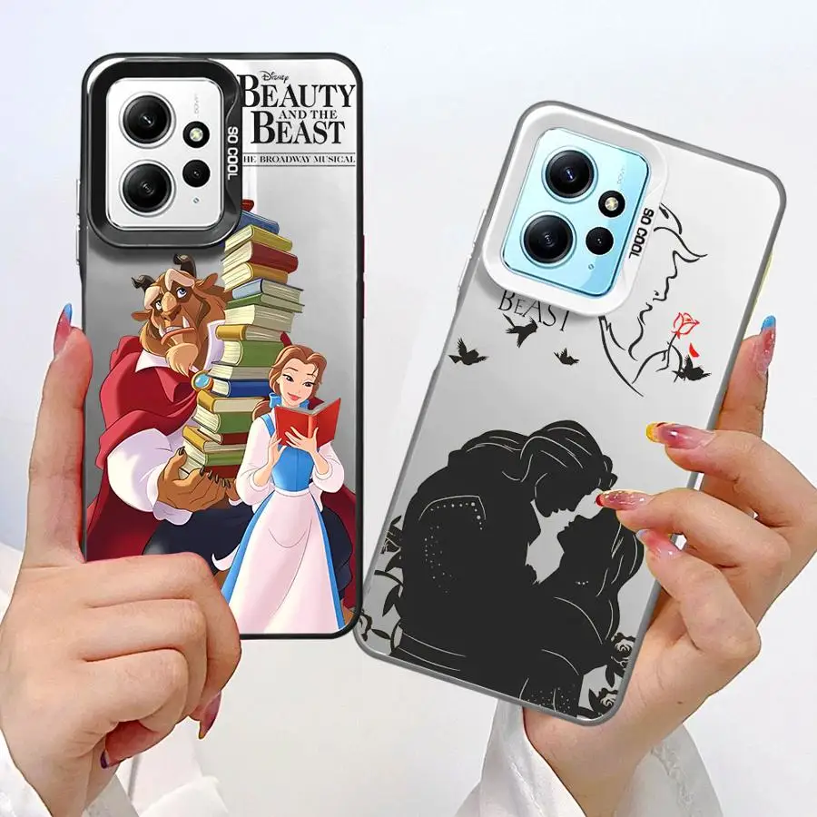 Colorful Silver Case for Xiaomi Redmi Note 11 10 13 Pro Plus 12 12S A1 12C 13C Poco X3 NFC Phone Cover Princess Bella Disney