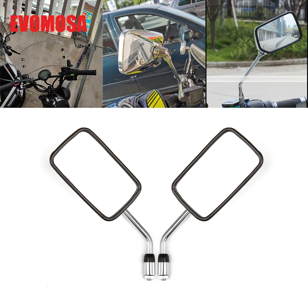 

Universal Motorcycle Chrome Rear View Mirrors 10MM For Honda Rebel 250 CB750 Rearview Mirrors For Harly For Yamaha For Kawasaki