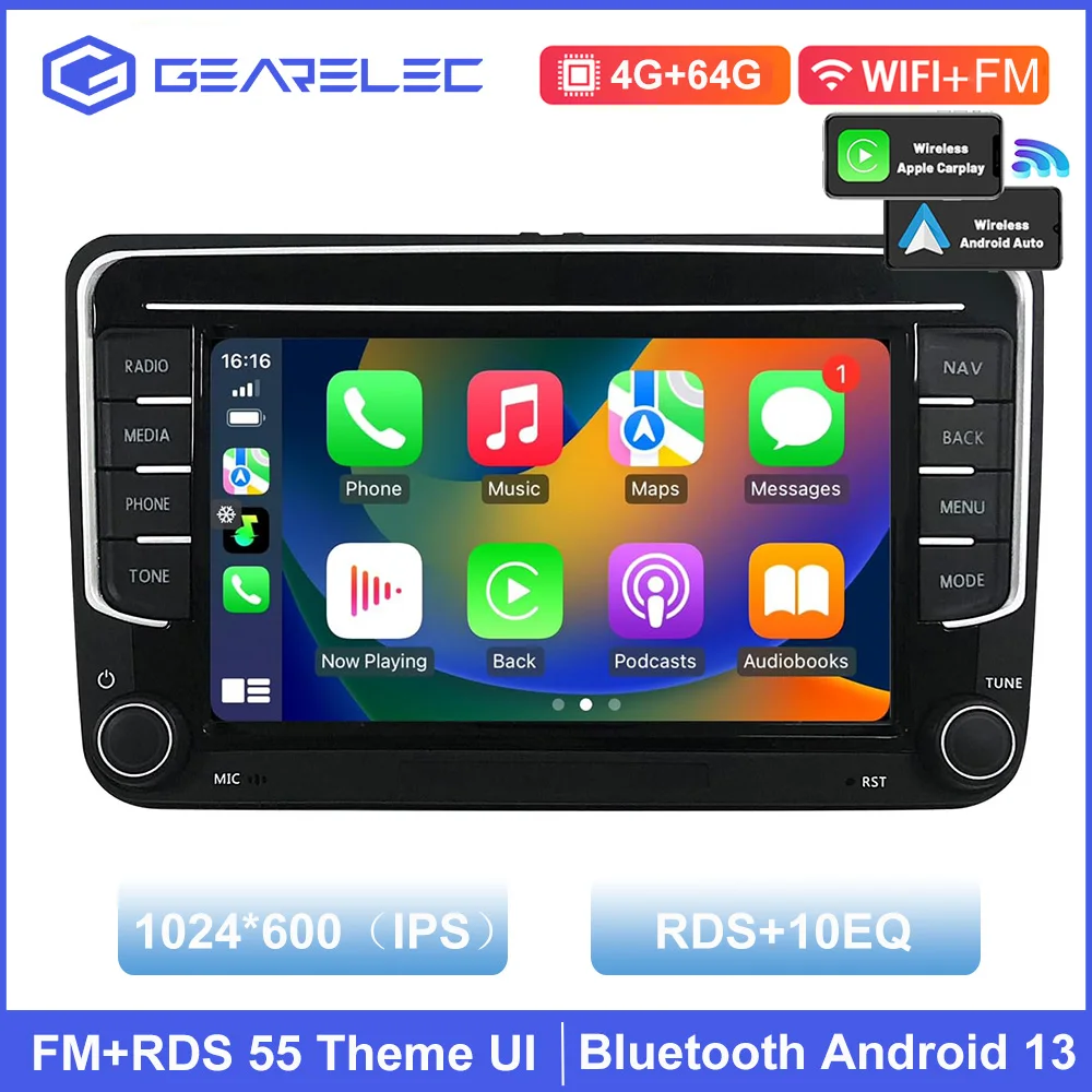 7 "Carplay Android Auto Auto Radio Head Unit Voor Vw Volkswagen Golf Polo Tiguan Passat Bt Wifi Usb Gps 2din Auto Multimedia Speler