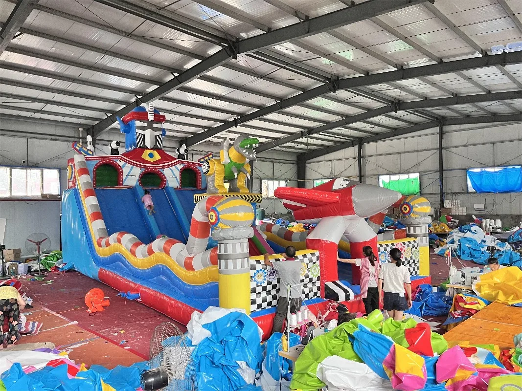 High Quality Durable 0.48mm PVC Marine Theme Commercial Jumping Inflatable Castle Slide Attractive Bounce House 6m X 12m Kaluen