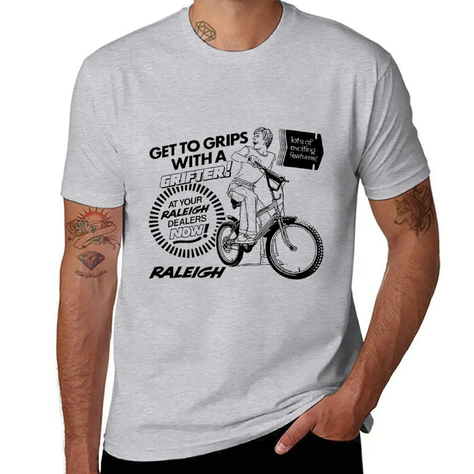 Raleigh Grifter Vintage Advert T-Shirt blacks boys whites customizeds t shirts for men graphic