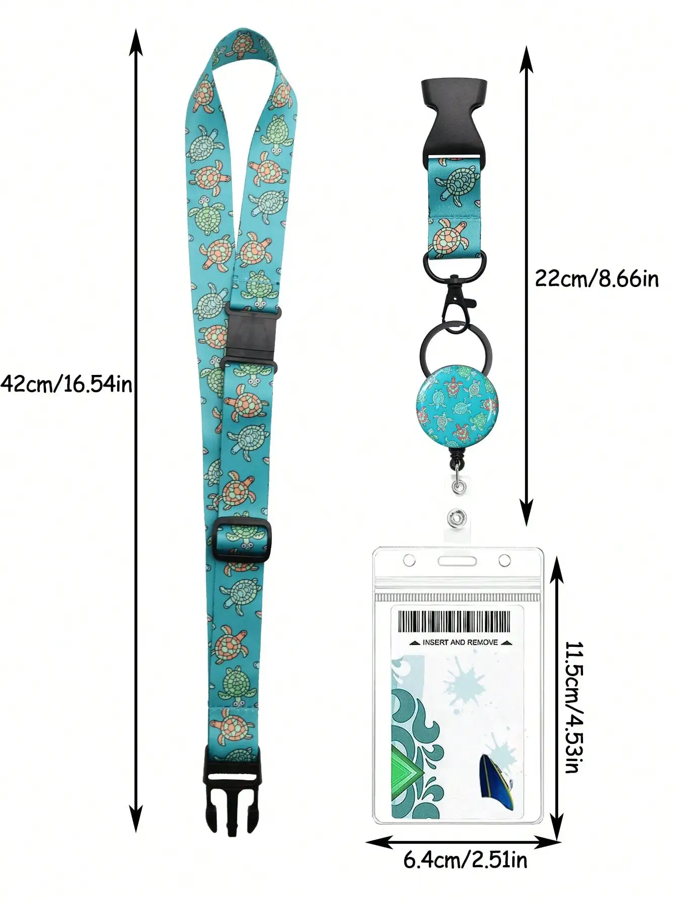 Retractable Cruise Lanyard Set for Ship CrideCards with Water Proof Card Holder Hanging Neck Keychain Strap Credenciales Lanyard