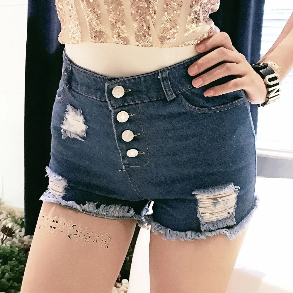 Denim Shorts Women High Waisted Sexy Shorts Summer Micro Mini Jeans Casual Vintage Booty Zipper Fly Female Shorts Mujer