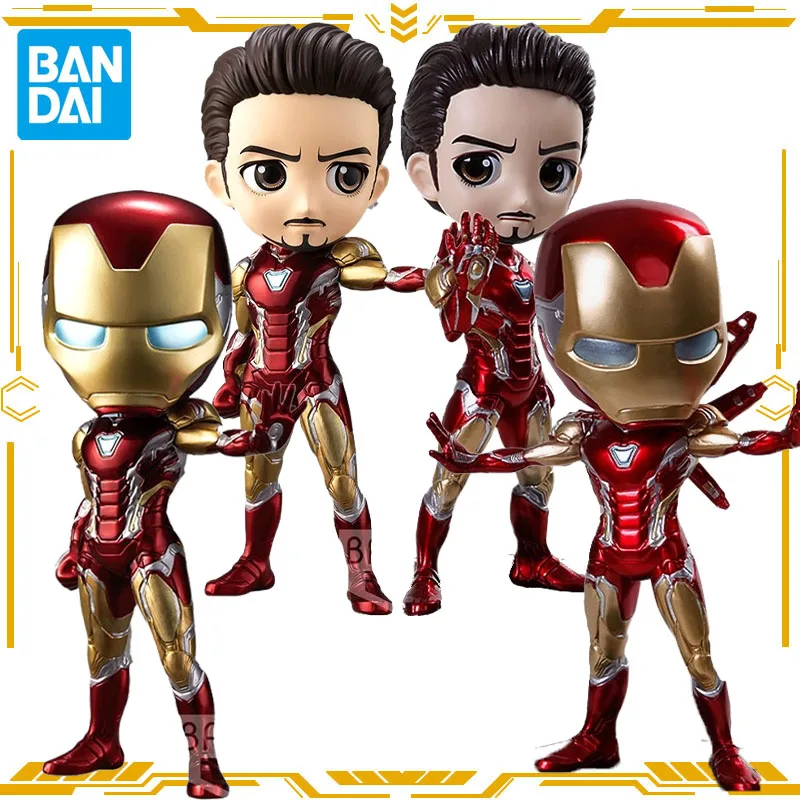 

Bandai оригинальный Qposket Marvel Мстители Железный человек фигурку игрушки для мальчиков и девочек подарок Коллекционная модель украшения