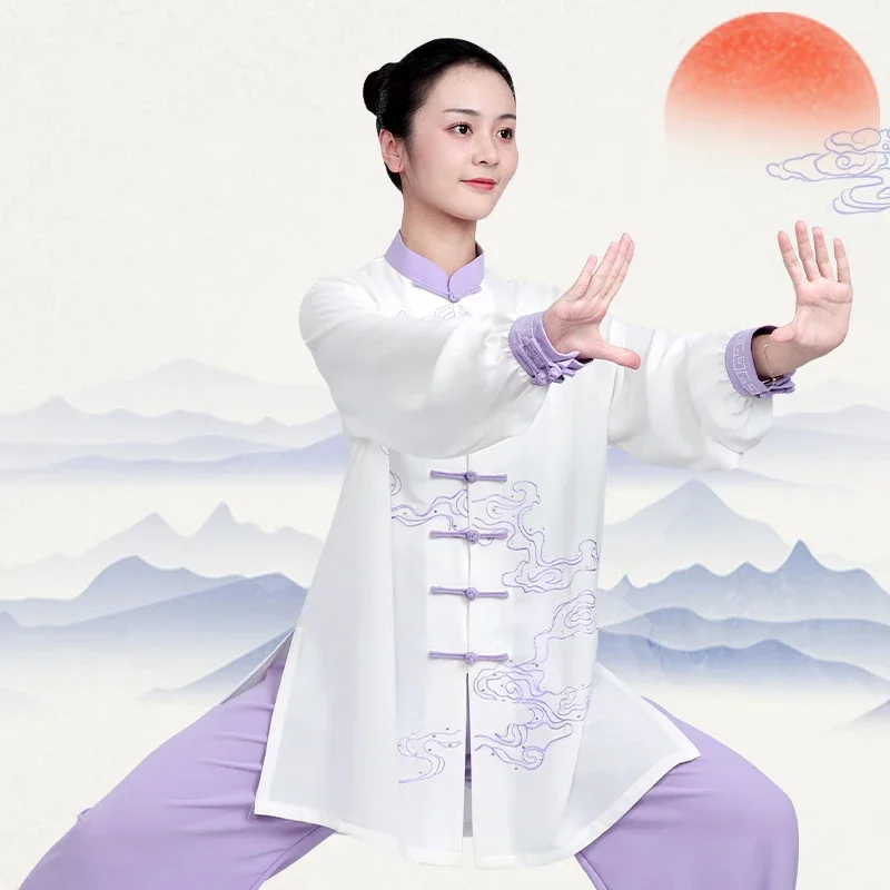 Kung Fu Tai Chi Clothing Martial Arts Clothes Taijiquan Wushu Uniform Wing Chun Embroidery Breathable 2022 New Style