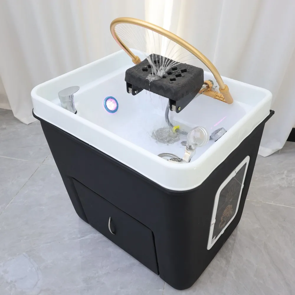 Portable Heated Water Therapy Basin for Head Spa Thai Massage Shampoo Sink and Fumigation