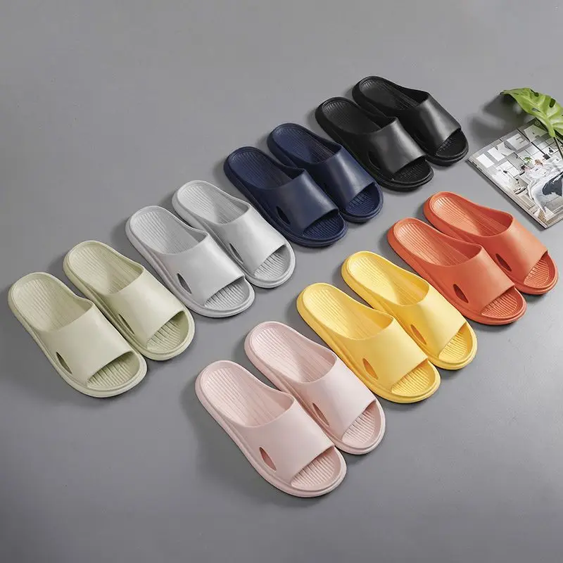 Summer Home Slippers for Women Indoor Anti-Slip Lightweight Couple Bathroom Shower Soft Soled Comfortable Household Footwear