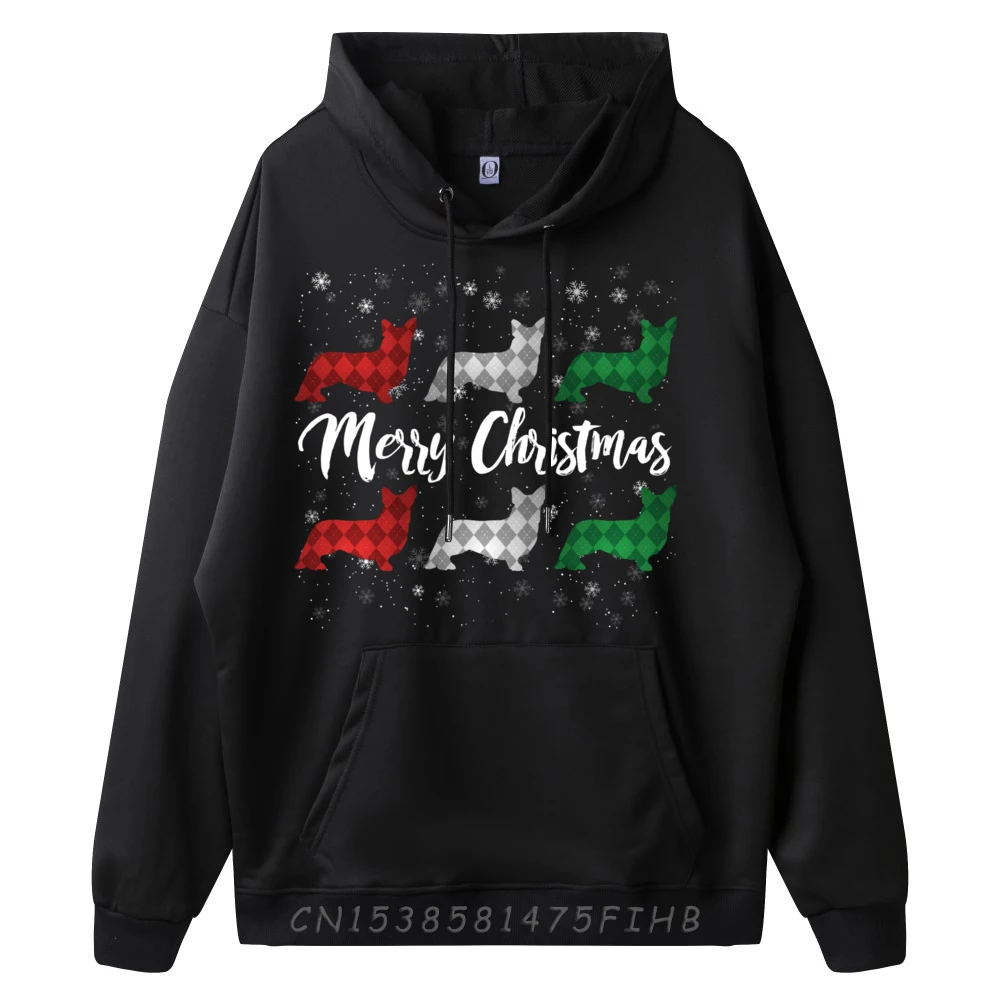 Cardigan Welsh Corgi Merry Christmas Argyle Dog Graphic Tee Polyester Fiber Fall Anime Christmas