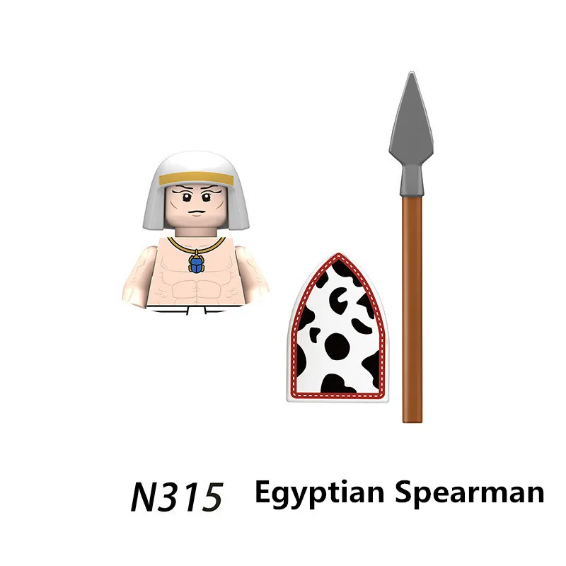 Military Building Block Ancient Egyptian Pharaoh Guard Roman Soldier Warrior Weapon Mini Action Doll Model Brick Kid\'s Toy Gifts