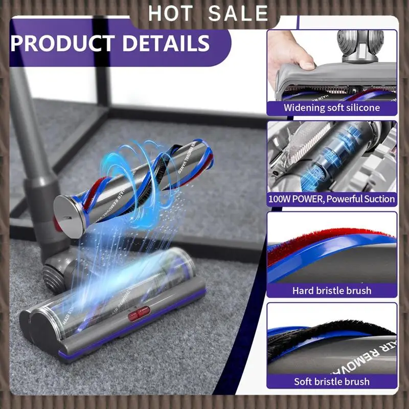 

24-Hour Delivery High Torque Replacement Head For Dyson V10 V11 V15 Model Cordless Vacuum Cleaners, Part No. 970100-05