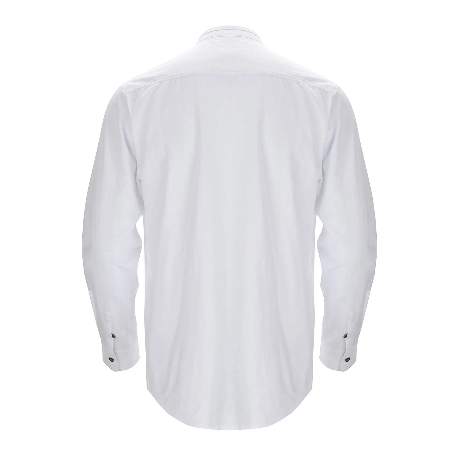 Chemise blanche à manches adt pour hommes, col rabattu, coupe couvertes, boutonnée, haute qualité, affaires, bureau, travail, social