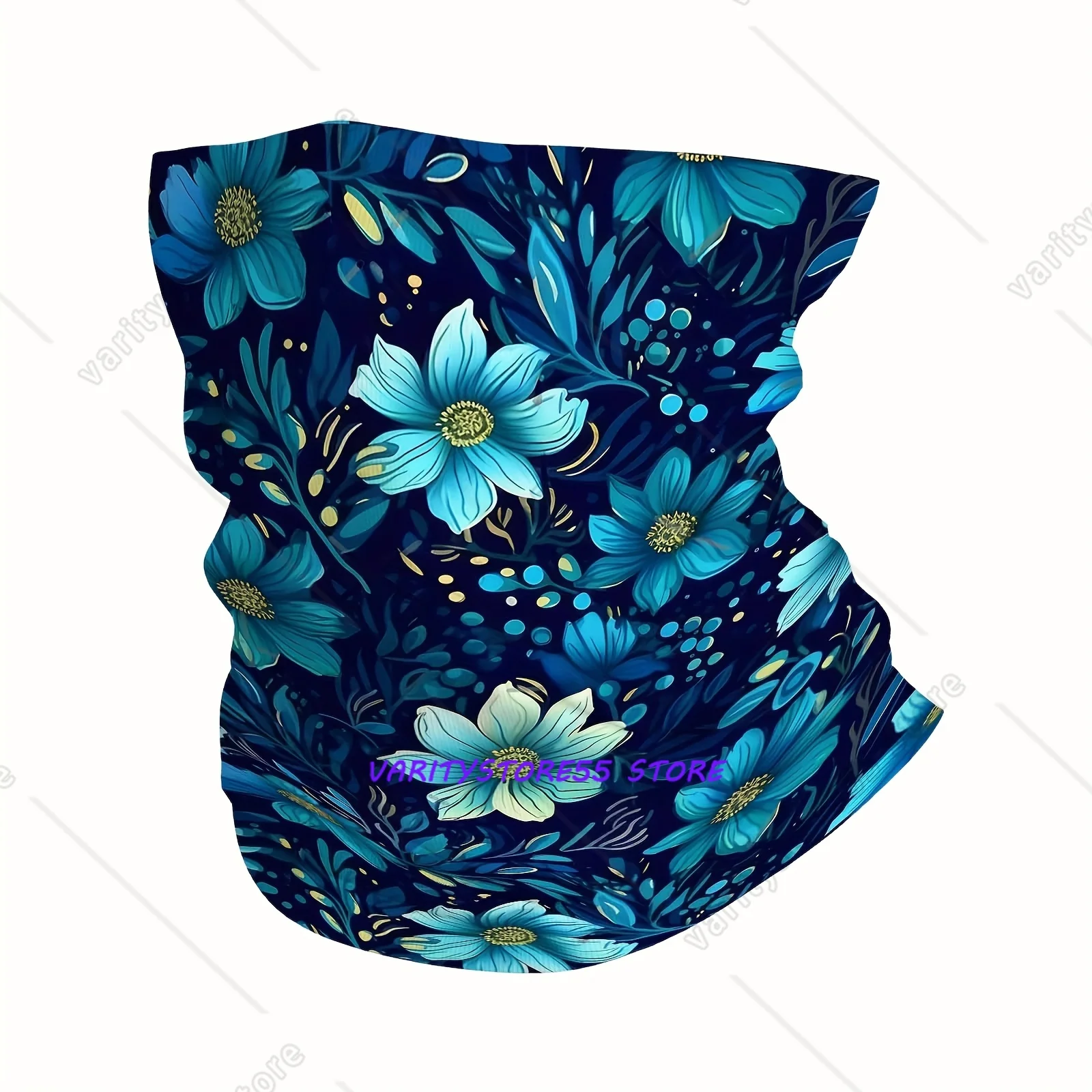 

Многофункциональный головной убор/шарф/повязка на шею Enchanted Blue Blossom, унисекс, для взрослых, моющийся