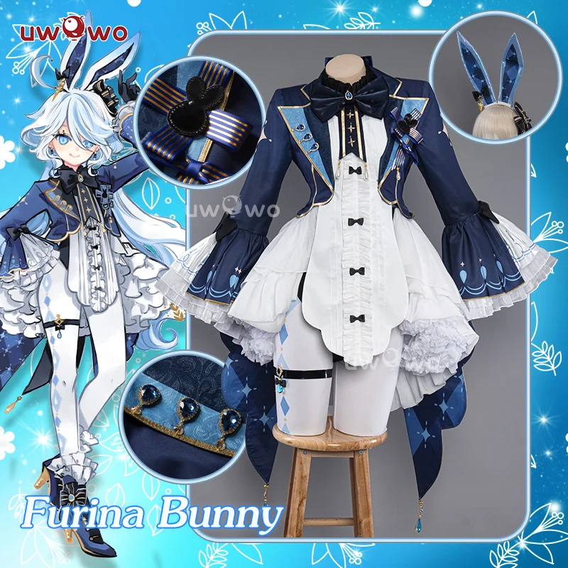 UWOWO Exclusive Furina Cosplay Genshin Impact Fanart Furina Cute Bunny Suit Cosplay Costume