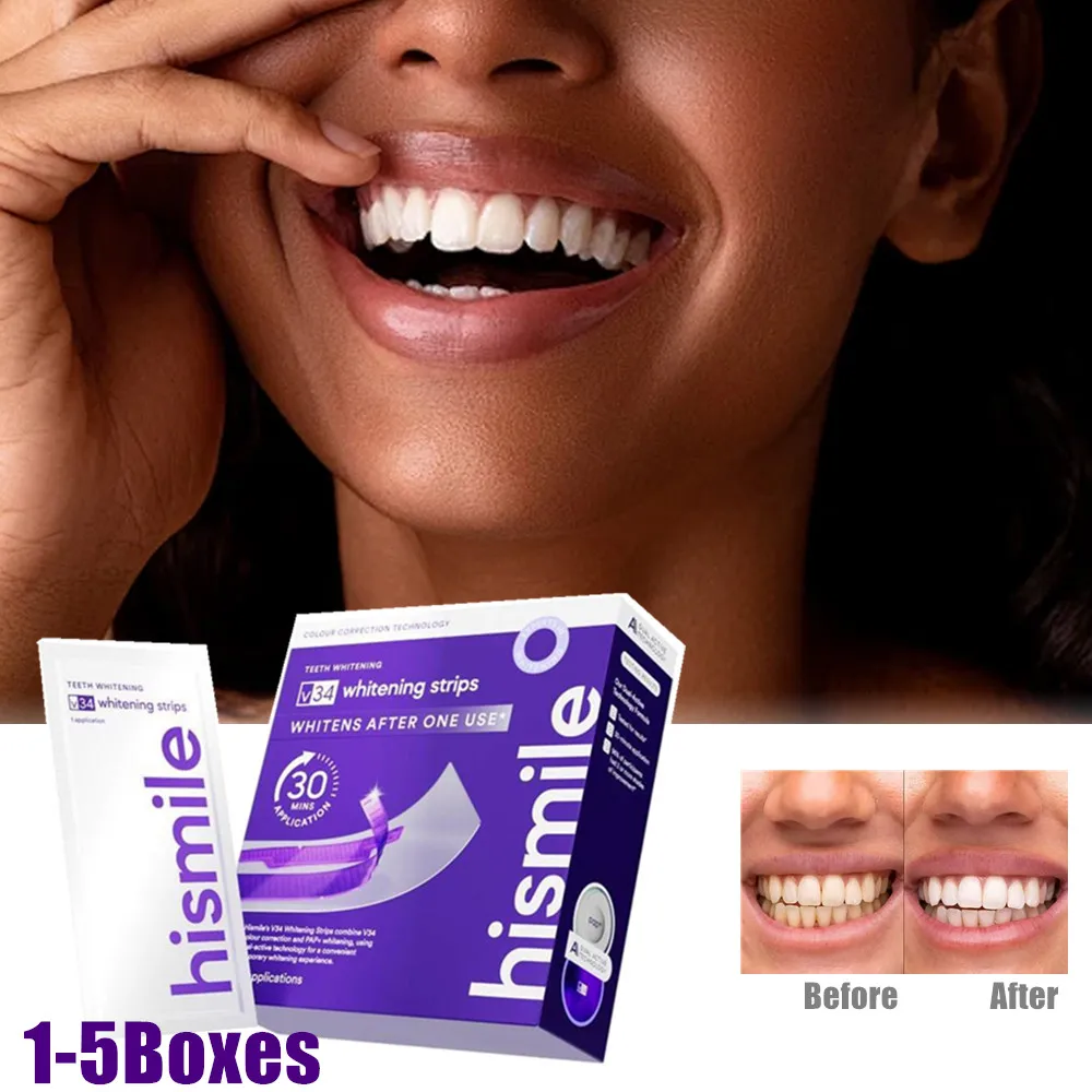 

Отбеливающие полоски V34: удаление налета и пятен, фиолетовые полоски для отбеливания зубов, мягкие, для чувствительных зубов, защита зубной эмали, уход за полостью рта