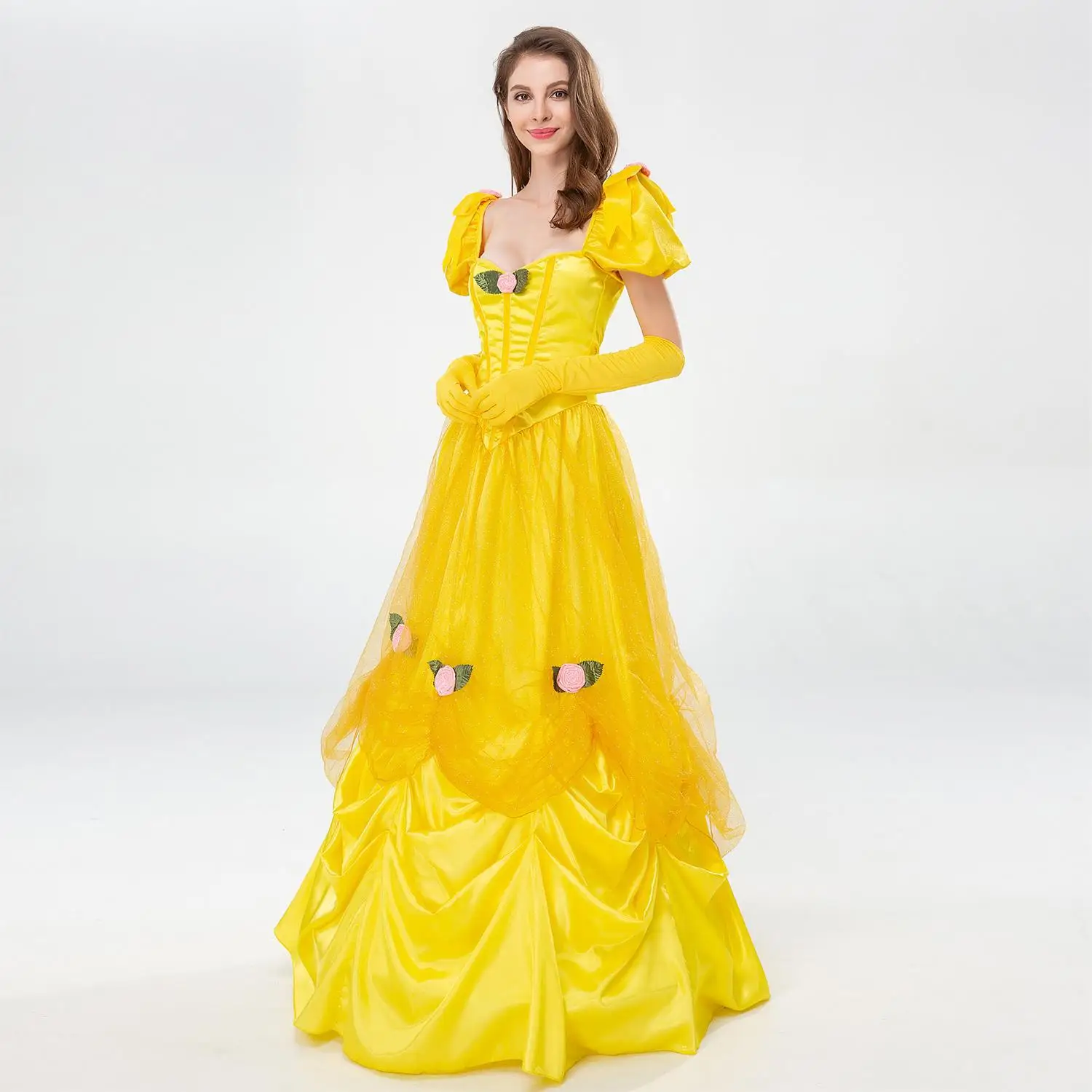 

Adult loween Beau And the Beast Belle Snow White Game Par Princ Skirt Dr Costume Polyester Material Par Wear