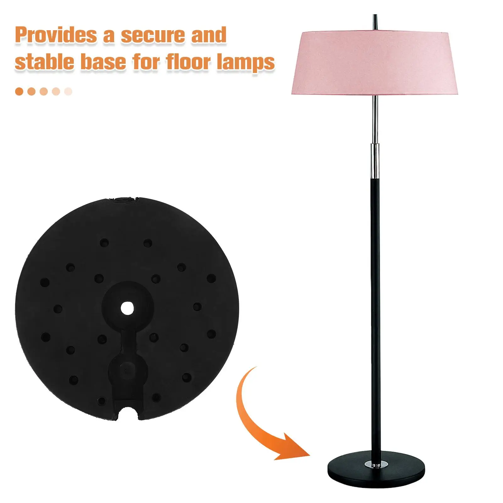 Weighted Block Base Table Floor Light Holder Desk Lamp Chassis Appendix Accessory Plastic Rounded Loader Work