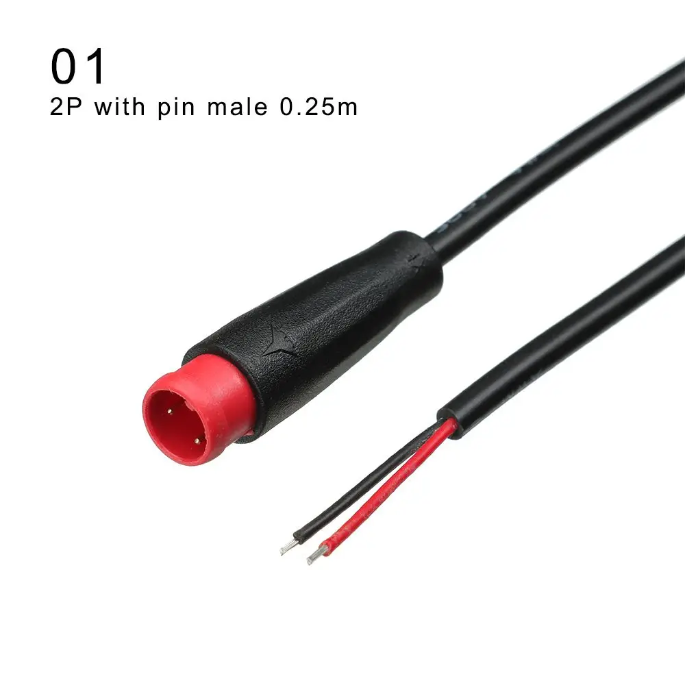 9mm Basis Stecker 2/3/4/5/6Pin Kabel Wasserdichten Stecker Für Ebike Bafang Display Pin optional Kabel Ebike Zubehör