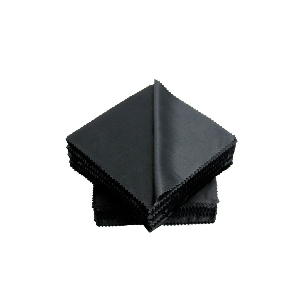 

100Pcs Microfiber Lens Clean Cloth Black Durable Sunglasses Eyeglasses Cleaning Cloth for Glass Screens Tablets