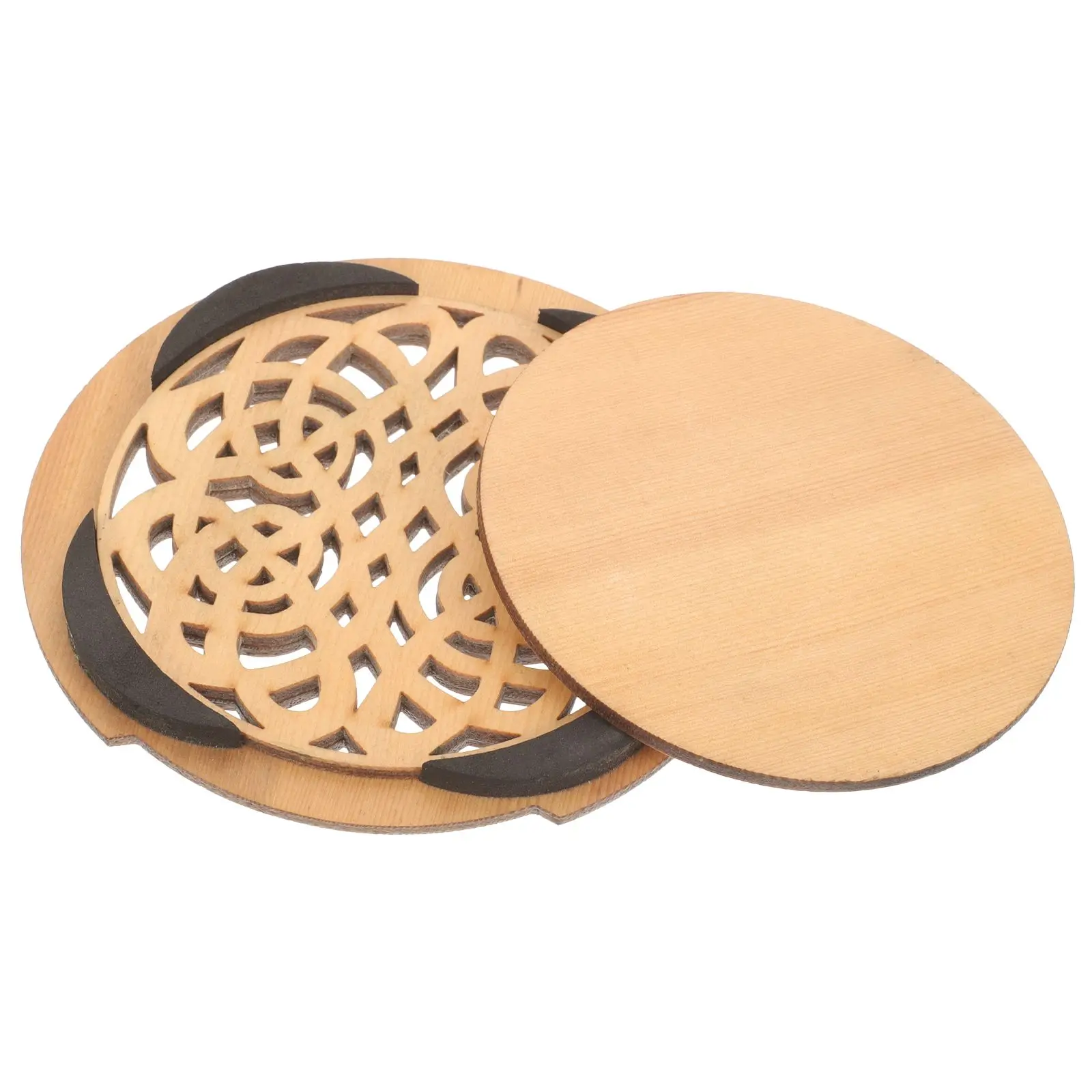 

Wooden Soundhole for Acoustic Sound Hole Covers Guitar Original Color Durable Material Feedback Buffer Guitar Accessories