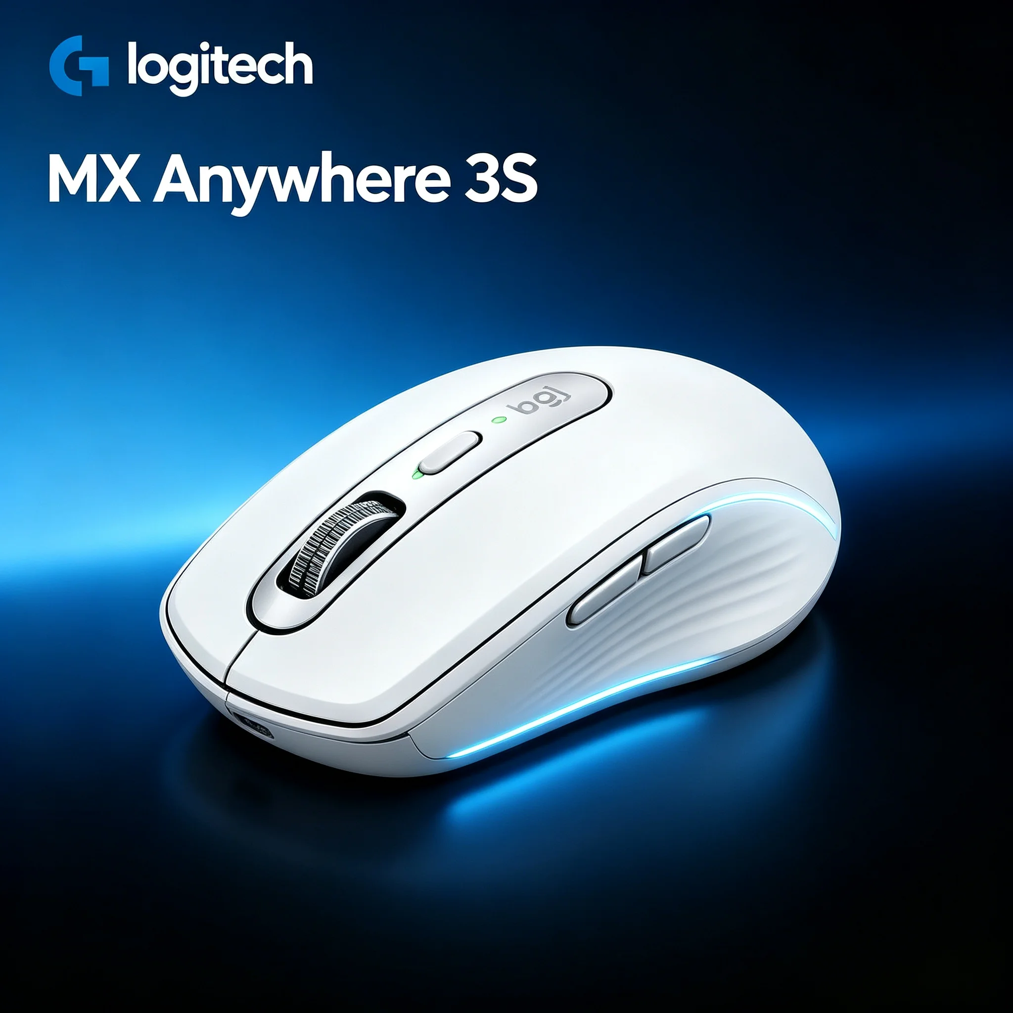 Logitech MX Anywhere 3S Wireless Rechargeable Mice, Quiet Click, Cross-Device Control for Work