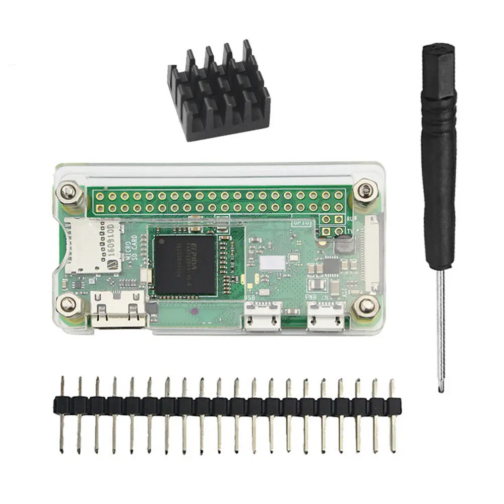 

Акриловый чехол 4 в 1, комплект для Raspberry Pi Zero W и Pi Zero с радиатором
