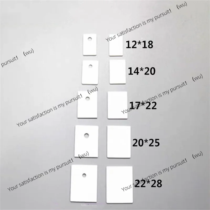 3pcs Suitable for TO-3P/220/247 12/14/17/20 * 18/20/22/25 * 0.6/1 mm holes, aluminum oxide, thermal conductivity, ceramic gasket