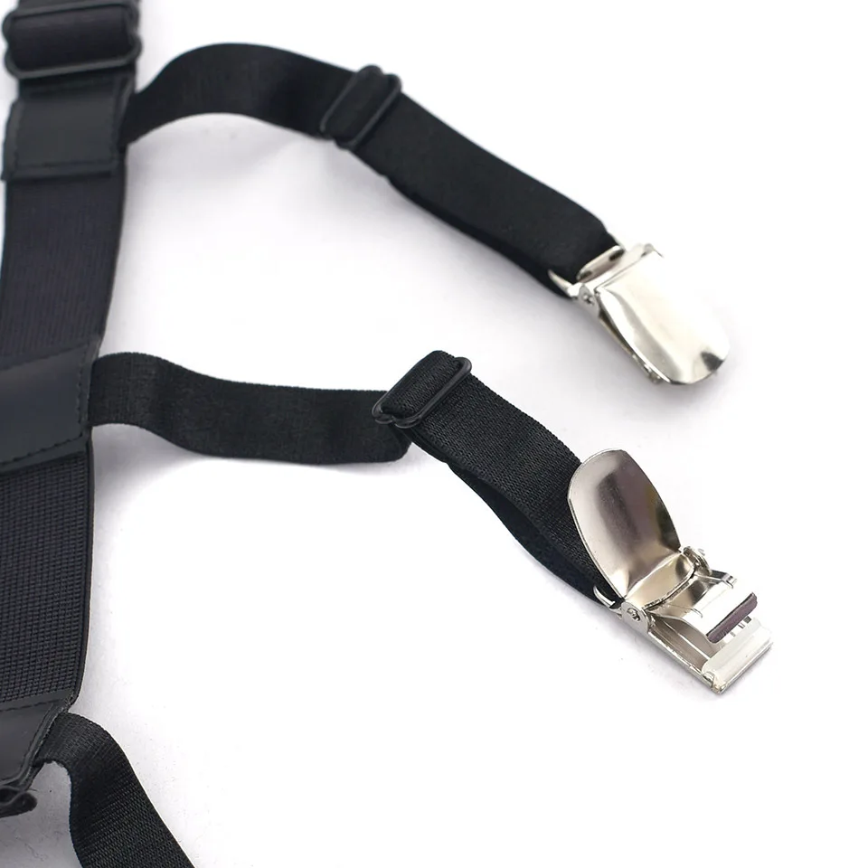 1Pair Mens Shirt Stays Garters Elastic Nylon Adjustable Shirt Holders Crease-Resistance Belt Suspenders Braces