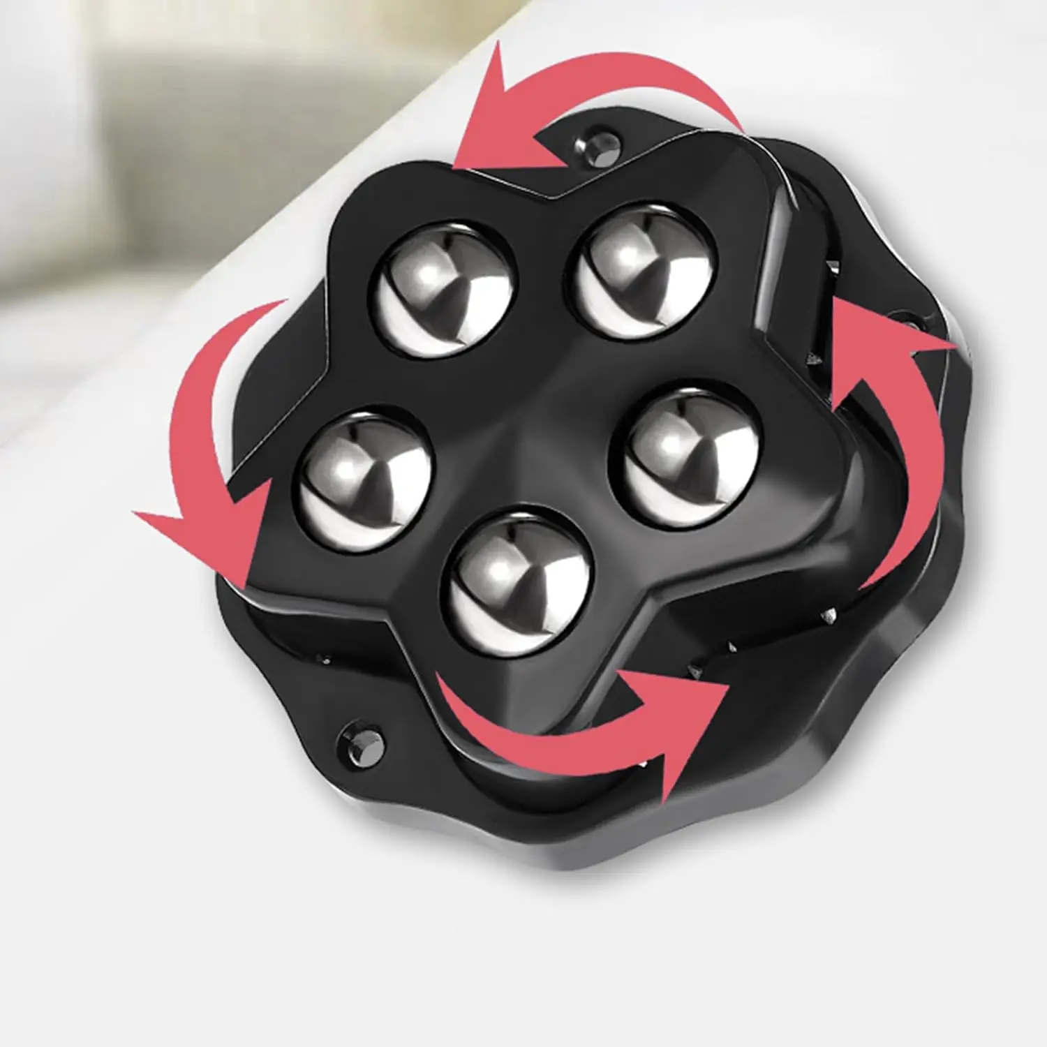 4PCS Self Adhesive Caster Wheels Super Load-bearing 5 Beads Universal 360° Rotating Wheels For Home Appliances Storage Boxes