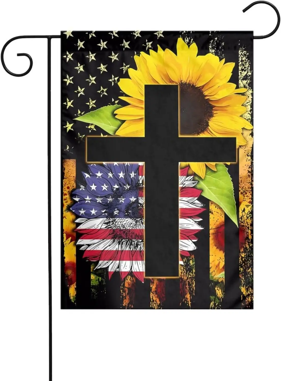 God Bless America Flag Brass Grommets Vivid Color 12x18in Garden Decoration Outdoor Decoration Holiday Decoration Farm Decor SSL
