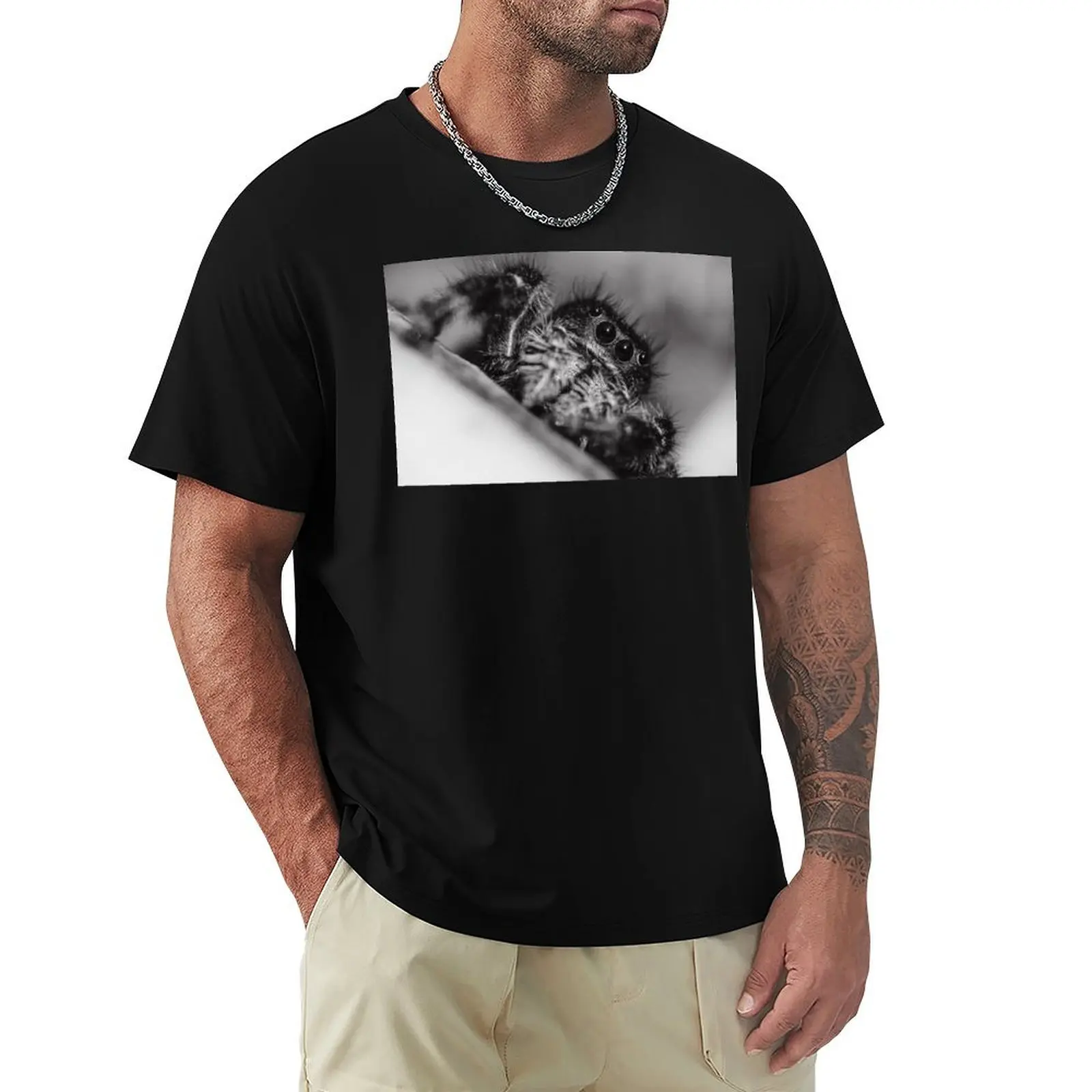 

Jumping Spider (Phidippus johnsonii) T-Shirt plain Anime t-shirt anime stuff men clothings