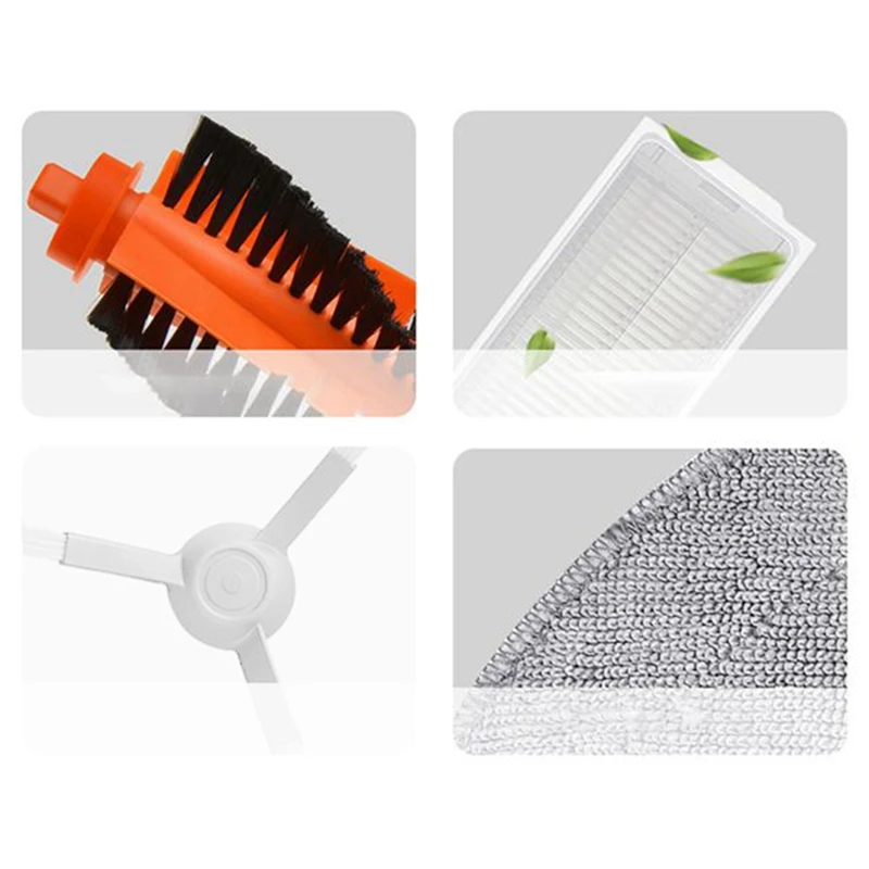 Parti di ricambio per Xiaomi Mijia Robot Vacuum Mop 3C/Mop 2S/ B106CN/Conga 3290/3490/3690 Roller Side Brush Filter Mop Cloths