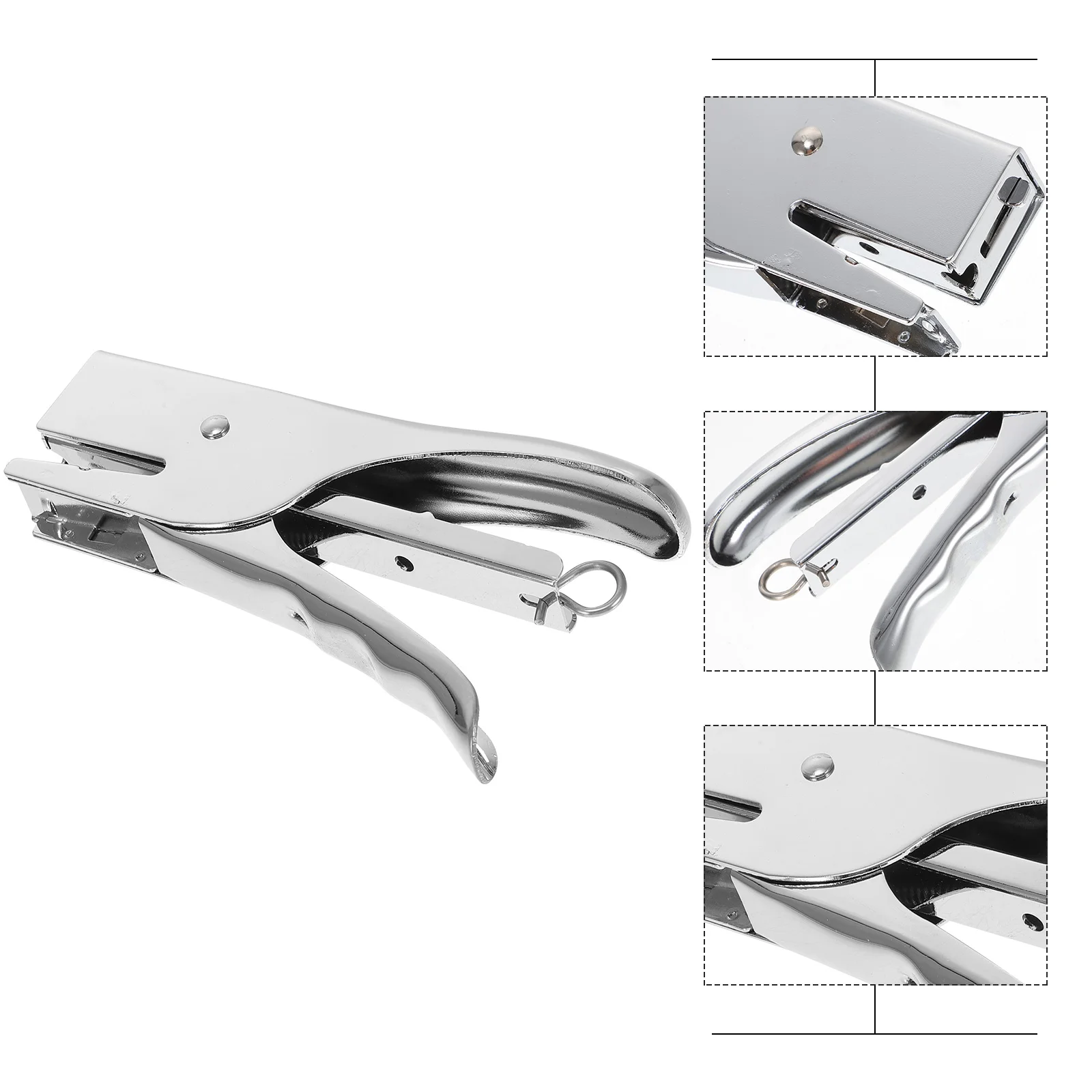 Stapler Long Reach Commercial Cardboard Craftsman Fabric Book Sewer Hand Grip Heavy Duty Plier Metal Simple Child