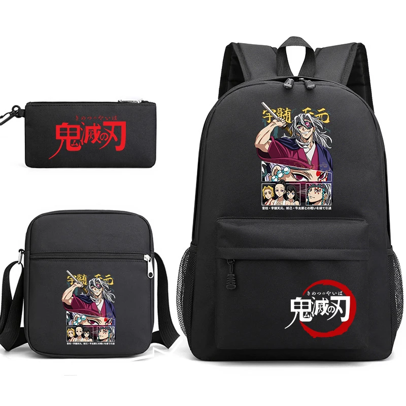 Demon Slayer Backpack Set with Matching Pencil Case and Shoulder Bag for Elementary School Kids view 5