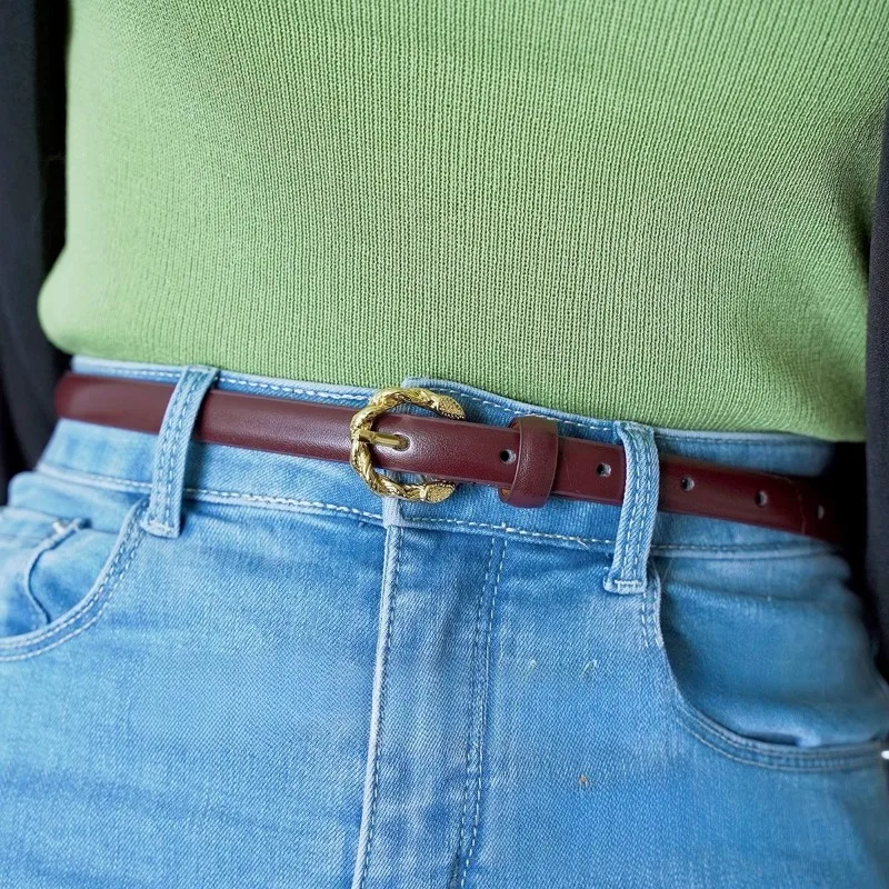 両面牛革レトロベルト