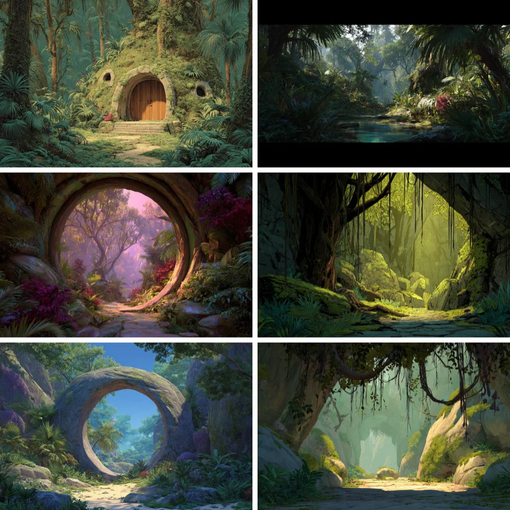 

Spring Forest Backdrop Tropical Jungle Rainforest Backdrops for Photography Camping Adventure Birthday Background Photo Studio