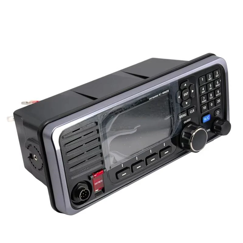 Airow auto IC-M605 25W VHF Marine Mobile Radio Class D  IPX8 Waterproof AIS SDR Radio GPS Navigation Communication Radio