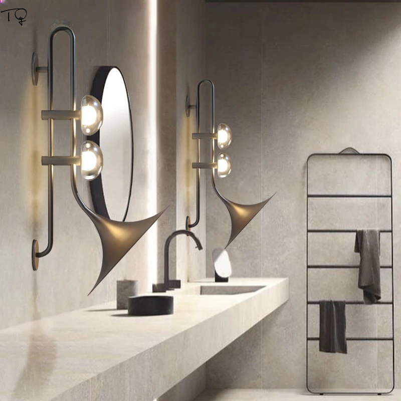 مصمم الكلاسيكية خمر الساكسفون الجاز الجدار مصباح مطعم الممر حائط الخلفية شنت استوديو صالون مقهى غرفة المعيشة بار #2