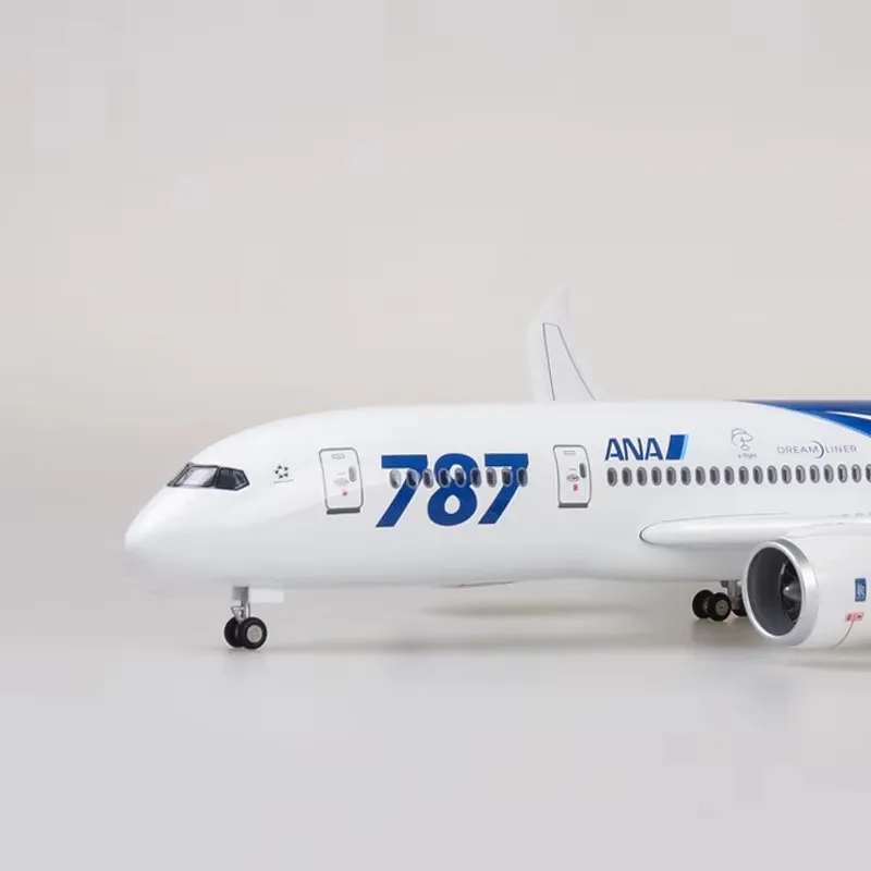 مقياس 1:130 دييكاست نموذج ANA الخطوط الجوية اليابانية بوينغ B787 دريملاين طائرة الراتنج طائرة مع عجلات لعبة جمع عرض مروحة