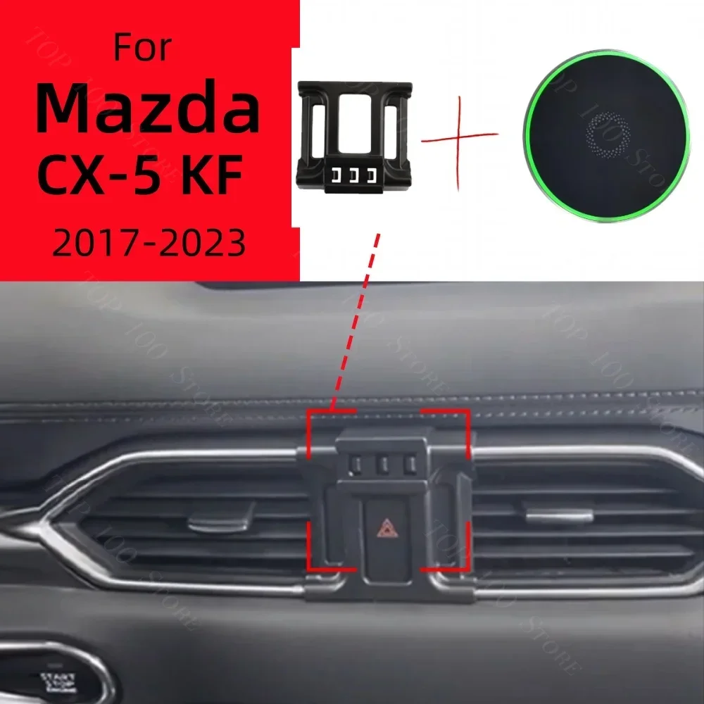 

Magnetic Mobile Support for Car for Mazda CX5 2017-2023 Wireless Charging Special Fixed Bracket Base MagSafe Mount Accessories