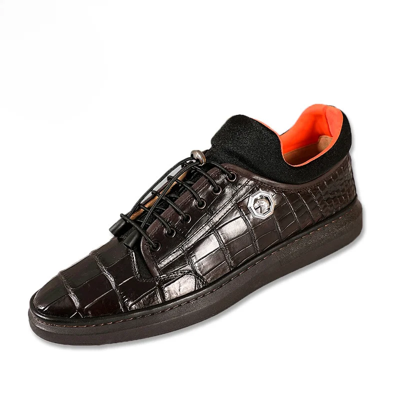 New Coffee Colored Belly Leather Suede Board Shoes Cowhide Lining Men\'s Casual Shoes Wear-resistant Sole Loafers Oxford Sneakers