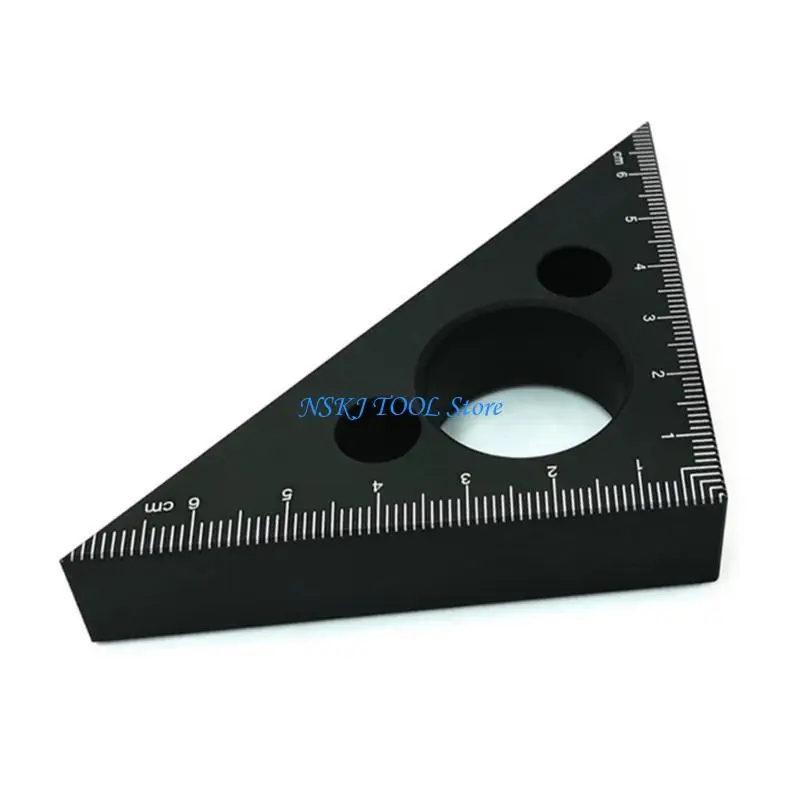 

L8RC Measuring Ruler 45/90 Degree Aluminum Woodworking Square Protractor Miter
