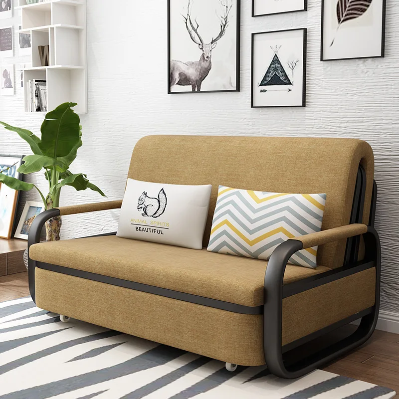 Apartment sofa bed multifunctional folding sofa bed with storage function fabric removable and washable