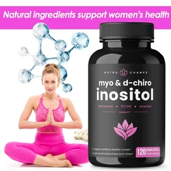 Inositol and D-Chiro-Inositol Supplement with Chasteberry and Folic Acid for Ovarian Support and PCOS