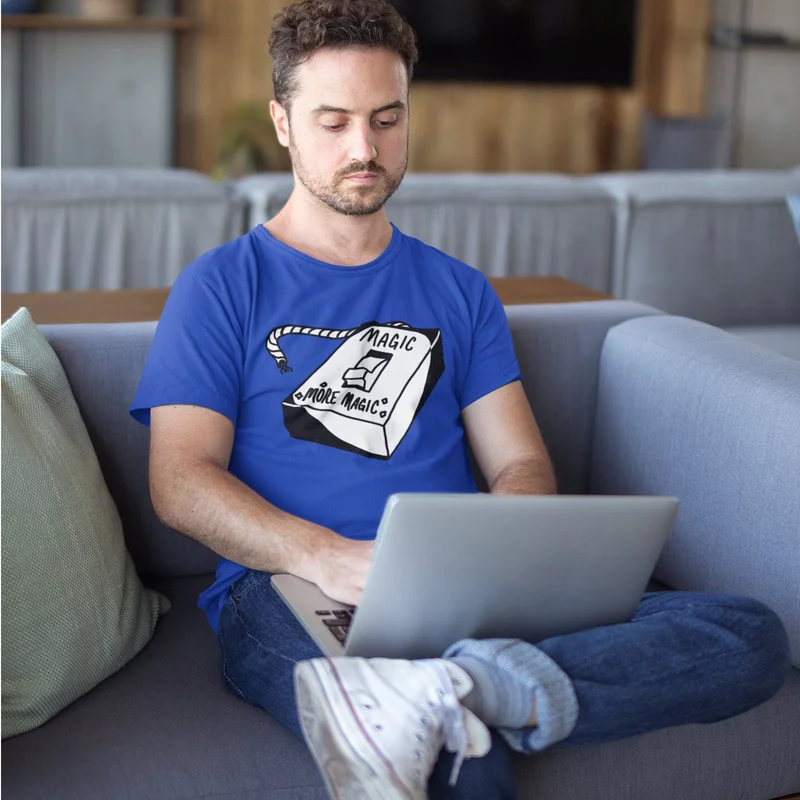 Magic  More Magic Switch Funny Linux Sysadmin Hacker Sysadmin Gifts, Software Engineer Gift Unisex Graphic T-Shirt S-6XL