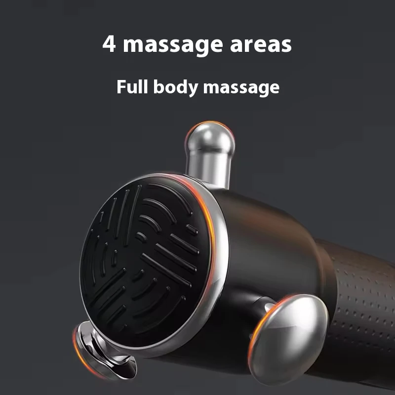 Portable 4-in-1 Wireless Handheld Massager Gun Rapid Release Therapy for Deep Tissue & Muscle Vibrating Body Massager