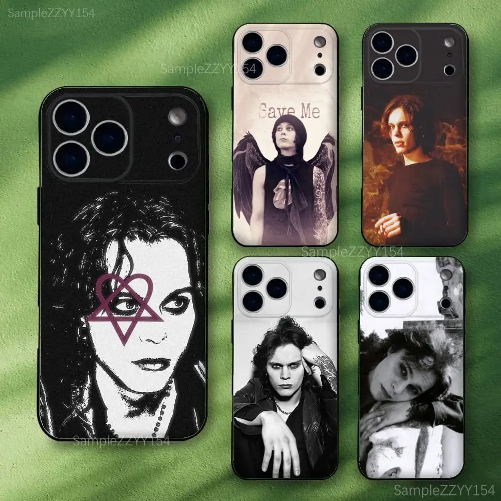 

Ville Valo HIM Band Phone Case For iPhone 17,16,15,14,13,12,Pro,Max,Plus,E,SE4,Air,Mini Black Soft Funda